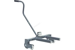 SwitZer Heavy-Duty Adjustable Wheel Dolly 220kg Capacity 280-605mm Height Range 860mm Ergonomic Handle for Wheel Tire Tyre Lifting Moving Equipment and Transport Grey