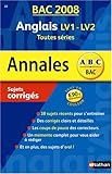 Image de Anglais LV1-LV2 toutes séries : Sujets corrigés
