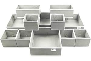 SOLUTIONDER 12 pcs Drawer Organiser Divider UK Large Drawer Divider Clothes Drawer Organisers Wardrobe Organiser Underwear Storage Drawer Dividers Draw Organizer Clothes Draw Organiser Tidy Bedroom Solutions