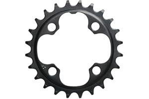 HASALLER Plato de cadena simple estrecho ancho BCD 64 mm bicicleta de montaña 22T 24T acero al carbono (24T)