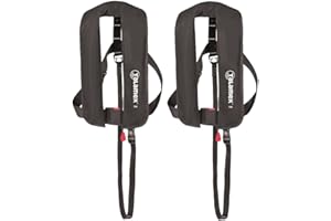 BOOTSTEILE BRAUER 2 Stück Rettungsweste Besto schwarz, automatisch - 150N schwarz