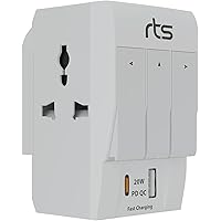 MX Type C PD and USB 3 Pin Multi Plug Socket-Worldwide Universal Travel ...