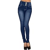 Damen Jeans High Waist Stretch Denim Jeanshosen für Damen Skinny Slim Fit Röhrenjeans Bleistiftjean Lässige Pant Strecken Sch