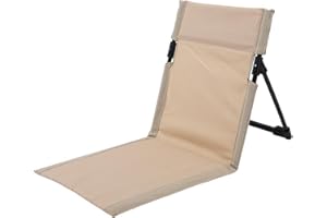 ZONADAH Silla plegable para camping, asiento de playa, silla de suelo con respaldo, tapete de playa ligero, reclinable plegable, ideal para acampar al aire libre, playa, viajes, hogar