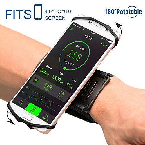 Preisvergleich Produktbild yczc Sportarmband für iPhone X / 8 Plus / 8 / 7 Plus / 7 / 6S Plus / 6S / 6 / 5S / SE, 180 Drehbar Sport Workout Handy Halterung für Samsung Galaxy S8 / S7 Edge / S6, Google Pixel / Nexus 6P, LG und Mehr