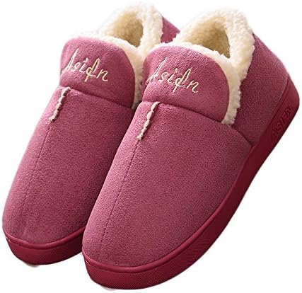 CUSTOME Women Unisex Cotton Knitted Anti-Slip House Slippers Comfortable Cotton Warm House Soft Sole Indoor Slippers