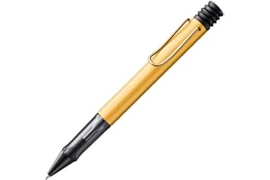 LAMY AL-star długopis 299 – aluminiowy długopis w kolorze złotym/czarnym z ergonomicznym korpusem i przezroczystą sekcją– z wkładem o dużej pojemności – linia pisania M