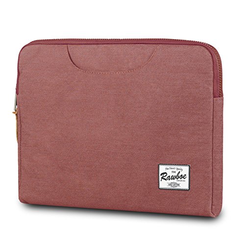 Laptop Hülle Rawboe® Jeansstoff 15,4 Zoll Apple MacBook ProRetina Hülle Tasche/15-15,6 Zoll Laptophülle /15,6 Lenovo Laptop Notebook Computer Hülle/Pouch Cover / Tablet Hülle mit Tragegriffen, haltbarer extra Schutz einfacher Gleit-Reisverschluss mit stylischem Ledergriff wasserdicht und bruchsicher Laptop Tasche Hülle Aktentasche Tragetasche für MacBook Pro Retina / Laptop Notebook / Chromebook / Ultrabook Computer für Apple / Samsung / Acer / HP / Lenovo – kastanienbraun