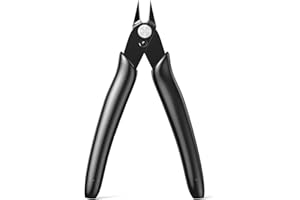 BOENFU Przecinak do drutu, 13 cm, nożyce do drutu, biżuteria, szczypce do drutu, precyzyjne małe boczne szczypce tnące do druku 3D, modeli plastikowych, biżuterii, elektroniki, czarny