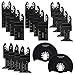 Produktbild OxoxO Multitool Blade Bundle,18 pcs Pro Grade Oscillating Quick Release Saw Blade fit Bosch, Fein, Black and Decker, Chicago, Craftsman Bolt-on, Dewalt, Dremel Multi-Max, Fein Multimaster, Genesis, Hardin