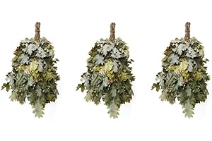 Dufte Momente 3 x oak brushwood, wenik, tassel for sauna, banja, from harvest 2024, individually packed and air-dried, reusable length, approx. 50-60 cm, weight approx. 190 g