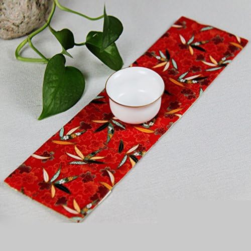 Brocade Table Flag/Small Cup,Chinese Style,Rural,Classical,Tea Table Runner /Table Runner-A 10x35cm(4x14inch)