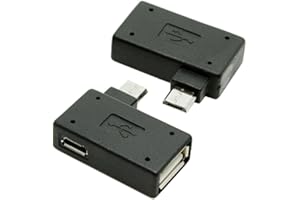 chenyang Micro USB OTG Adapter Micro USB zu USB 2.0 90 Grad Winkelwandleradapter mit USB Strom für Telefon Tablet 2PCS/SET