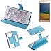 Produktbild Für Motorola Moto G5 Single-SIM Flipcover Schutz Hülle Schutzhülle Flip cover Handy Wallet case slim Handyhülle für Motorola Moto G5 Single-SIM blau hellblau bookstyle - K-S-Trade (TM)