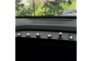 Ygapuzi 21Pcs Nette Ruß Sprites Auto Rückspiegel Zubehör Cartoon Ruß Figuren Dekoration für Autospiegel Armaturenbrett Innenausstattung Auto Ornament Lustige Geschenke für alle Altersgruppen (15PCS)