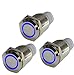 Produktbild HOTSYSTEM 3x16mm 12V Metall Reset Taster LED Beleuchtet Drucktaster Druckknopffür Auto KFZ Blau