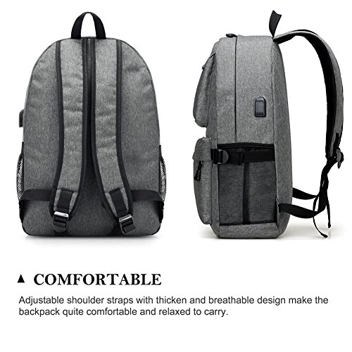 Vbiger Rucksack Laptop Rucksack Daypack Tagesrucksack mit Ladeanschluss - 6
