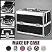 Popamazing Aluminium Beauty Cosmetic Vanity Case Box for Pro Make Up/Nail Art/Travel/Storage (Black) (31.5 x 21.5 x 27cm, Black)