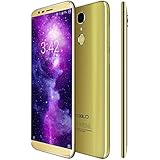 CUBOT X18 Smartphone 4G LTE Ohne Vertrag mit 5,7-Zoll-IPS-Bildschirm,Fingerabdruck-Sensor, Dual Rückkamera, Dual SIM Standby, Android 7.0, 3GB RAM + 32 GB ROM, Bluetooth 4.0 / GPS / WiFi (Gold)