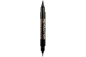 Makeup Revolution, Thick & Thin Dual Liquid Eyeliner, Eyeliner liquido, 1ml
