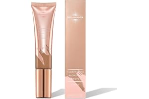 Bellamianta Instant Illuminating Bronzing Drops with Hyaluronic Acid - Hydrating and Buildable Glow Drops - Hybrid Bronzer Skincare Highlighter Makeup to Plump Fine Lines and Wrinkles