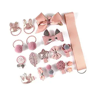 YouBella Hair Jewellery Clip Set for Baby Band for Girls (Pack of 18)