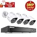 Produktbild ANNKE 3MP Überwachungskamera System 8 Kanal DVR mit 4 x 3.0MP Metall Wetterfest HD-Kamera Außen 1920 * 1536 Überwachungskamera Set ohne Festplatte Bewegungsmelder IR Nachtsicht
