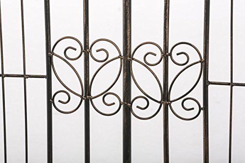 CLP Eisen-Gartenbank ADELE im Landhausstil, aus lackiertem Metall, 107 x 54 cm Bronze - 6