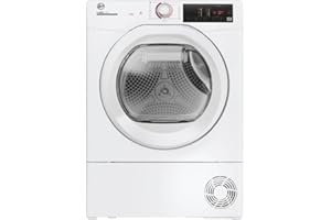Hoover H-DRY 350 Asciugatrice 9 Kg, Pompa di Calore, Libera Installazione, Classe A++, Certificazione Woolmark, AxLxP 85x60,4x59,6, Bianca - HRE H9A2TE-S