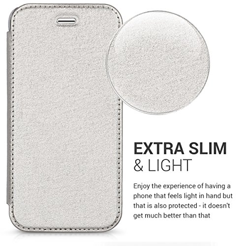kwmobile Funda para Apple iPhone 6 6S - Carcasa Protectora con Tapa Tipo Libro para m vil - Case Plata Transparente reviews kwmobile Funda para Apple iPhone 6 6S - Carcasa Protectora con Tapa Tipo Libro para m vil - Case Plata Transparente