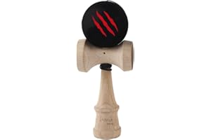 Bestial Wolf, Kendama en bois d’hêtre, boule noir avec dessin de la griffe rouge