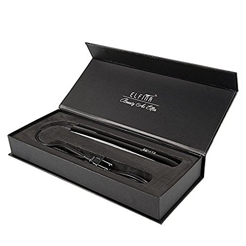 ELFINA Professionelle Glatteisen haarglätter mit breite Keramik Platte, Salon Glätteisen Keramik Haarglätter und LCD EU Stecker für Lange Haare Pflegen- Schwarz - 5