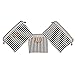 GreenForest Blue Strips Storage Basket with PU Totes, Set of 3
