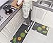 Produktbild WJSW 2 Stücke Küche Teppiche Rubber Backing Backing Non-Würppen-Doormat Runner Area Eingang Matten Dekorative Sets 40 * 60+40 * 120CM,Gray,40 * 60+40 * 120CM