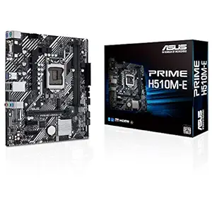 ASUS Prime H510M-E (Intel Socket LGA1200 for 11th Gen Intel Core & 10th Gen Intel Core, Pentium Gold and Celeron) micro ATX motherboard with PCIe 4.0 32Gbps M.2 slot Intel 1 Gb Ethernet DisplayPort HDMI D-Sub USB 3.2 Gen 1 Type A SATA 6Gbps COM header and R