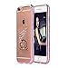 Price comparison product image iPhone 6Plus Cover, Soft TPU Silicone Case for iPhone 6sPlus, MAOOY Fashion Shell with Glitter Bling Rhinestone Electroplate Frame Design Crystal Clear Rose Gold Bumper Back Cover for 5.5" Apple iPhone 6Plus/6sPlus(NOT iPhone 6/6s) - Shell Rose Gold
