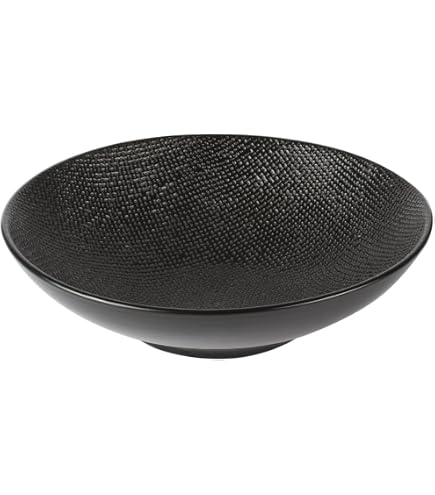 Lot De 6 Assiettes Creuses MamboCat Kattegat - 500ml - Noir Mat - Pour Soupe, Pâtes, Salade - Faïence Micro-ondable