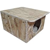 Reyo Kedi Evi Dış Ortam Uygun Ahşap Kedi Evi OSB 35x33x23 cm CAT31