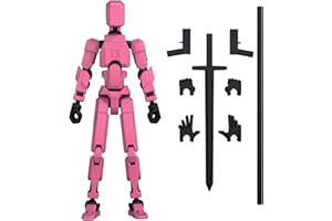 MerryXD Titan 13 Action Figure, Lucky 13 Action Figure T13 Action Figure 3D Printed Multi-Jointed Movable, Nova 13 Action Figure Dummy 13 Action Figure Toy for Boy Pink
