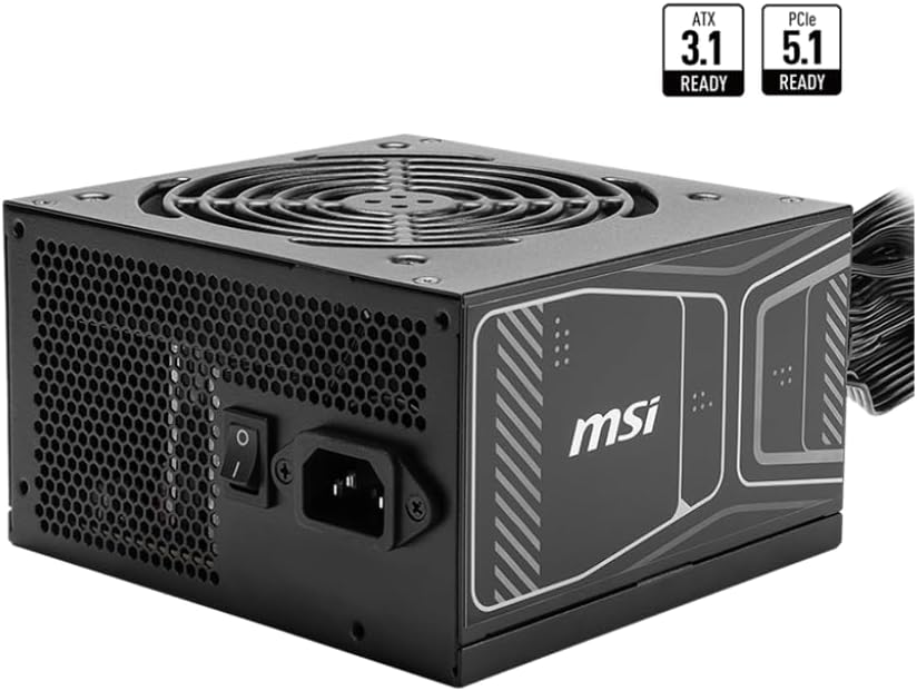 MSI PSU MAG A750GN PCIE5 750W 80+ GOLD POWER SUPPLY