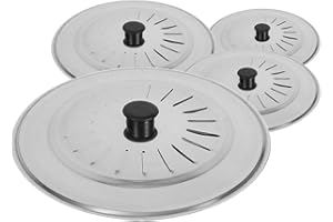 EUROXANTY Tapa Multiusos Antisalpicaduras para Sartenes y Ollas con Mango Ergonómico | Metal | SET 18-20-22-28cm