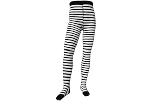 VEGATEKSA Baby and Children's Pattern Tights for Girls and Boys, mit Streifen, Made of Combed Cotton, Produced in EU, Adjustable Waist, Tunnel Rubber