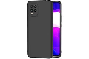 AICEK Funda Compatible Xiaomi Mi 10 Lite 5G, Negro Silicona Fundas para Xiaomi 10 Lite 5G Carcasa Mi 10 Lite 5G Negro Silicona Funda Case (6,57 Pulgadas)