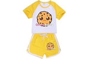 OAIXIUR Cookie Swirl C Girls' Clothing Sets Fashion Comfortable Shorts and Top 2Pcs Outfits
