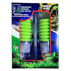 Aquatic Remedies Aquarium Sponge Bio Filter with X-Lone Media & X-Bac Bacteria