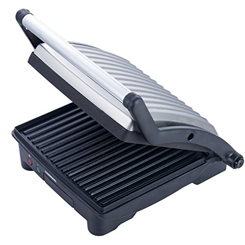 Melissa 3in1 Sandwich Maker 1500W aus Edelstahl Panini Grill antihaftbeschichtet Kontaktgrill inklusive Oramics Frühstücksbrett 22x14x0,8cm - 9