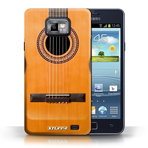 Preisvergleich Produktbild Gedruckt Schutzkoffer Schutzhüllen / Hülle für Samsung Galaxy S2 / SII / Holz Akustische Muster / Gitarre Kollektion