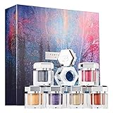 7 x Loose Pigment in February (metallic violet), Cleopatra (metallic green-gold), Foxy (metallic terracotta), Raspberry Rave (metallic berry), Brain Freeze (metallic gunmetal), Ice Cream (metallic gold), Glacier Gang (metallic blue)