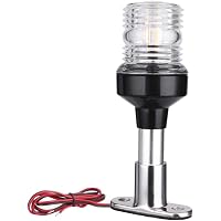 Feu De Navigation Blanc Pour Bateau - DC12V-24V, Angle 360°, IP65, Visibilité 2 Miles, Pour Navires <12 M