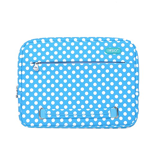IVSO Hohe Qualität Water-resistant Neoprene Laptop Sleeve Hülle Case Folio Tasche Cover- Grösse 9.7-10.1 Zoll (25.6-26.67cm) für Tablet PC, Convertible Notebook,Laptop, Blau - 2